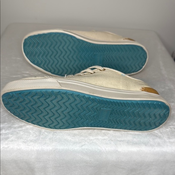 TOMS Size 7.5 UNISEX SHOES Cream Canvas Sneakers - Picture 9 of 11